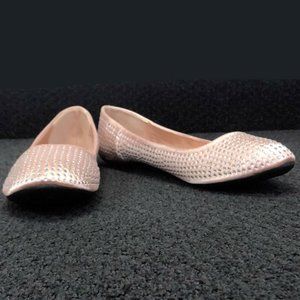 Nude Studded Ballet Special Occasion Flats